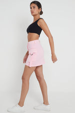 Woman Slim Fit Street Flap Pocket Mini Cargo Skirt in Twill-6